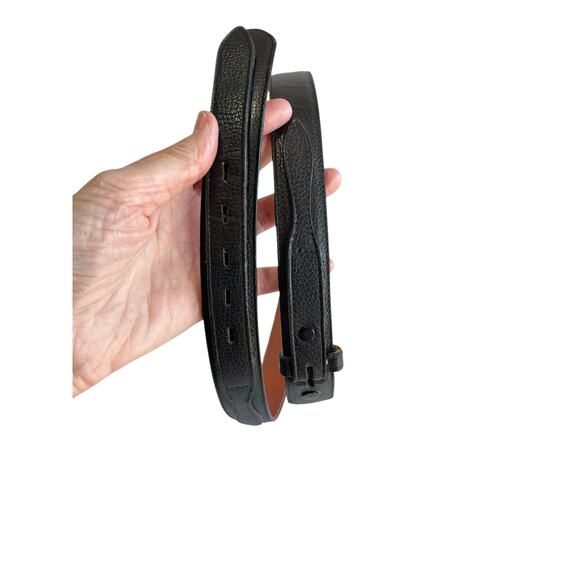 Tony Lama Vintage Leather Ranger Style 1" Belt Black No Buckle Womens Size 34 - Picture 1 of 7